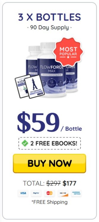 FlowForce Max price – 3 bottle pack